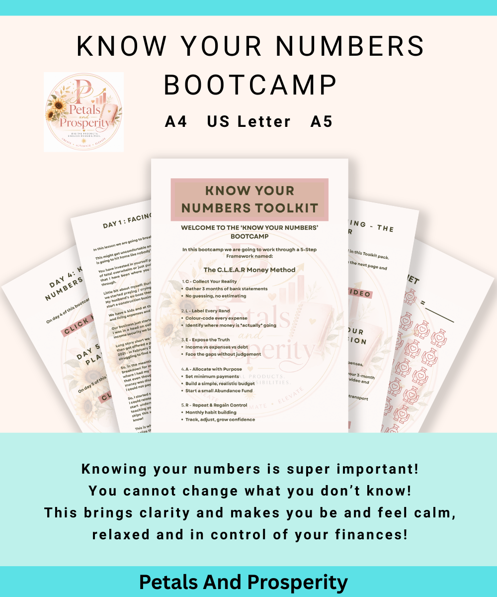 KNOW YOUR NUMBERS BOOTCAMP